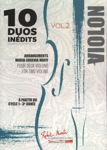 copertina 10 DUOS INEDITS VOL 2 pour 2 VIOLONS Editions Robert Martin