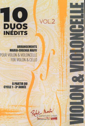 copertina 10 DUOS INEDITS VOL 2 pour Violon & Violoncelle Editions Robert Martin