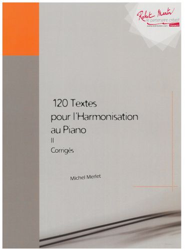 copertina 120 Textes pour l harmonisation au piano II Corriges Editions Robert Martin