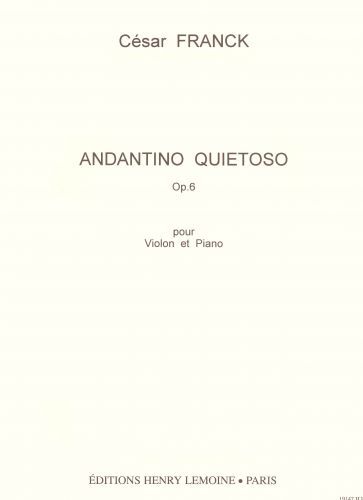 copertina Andantino quietoso Op.6 Editions Henry Lemoine