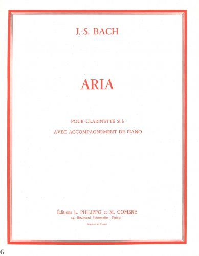 copertina Aria extr. de la Suite en R maj. (transcription) Combre