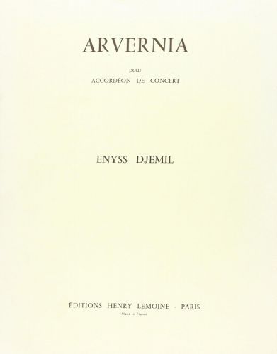 copertina Arvernia Editions Henry Lemoine