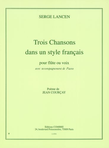 copertina Chansons dans style franais (3) Combre