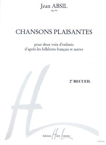 copertina Chansons plaisantes Vol.2 Op.94 Editions Henry Lemoine