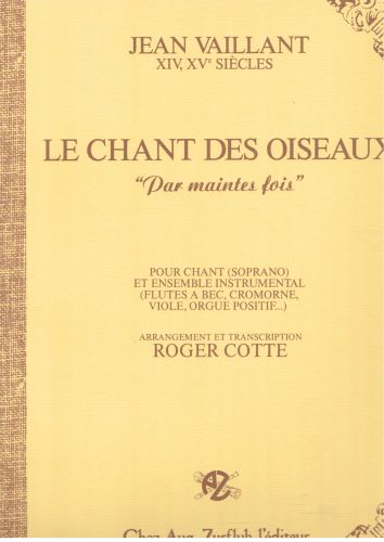copertina Chant des Oiseaux, Par Maintes Fois Editions Robert Martin