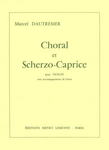 copertina Choral et Scherzo-caprice Editions Henry Lemoine