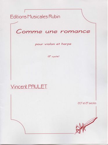 copertina Comme une romance pour violon et harpe Martin Musique