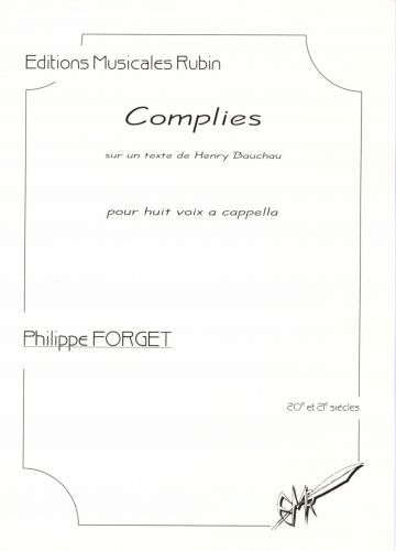 copertina Complies pour huit voix a cappella Martin Musique