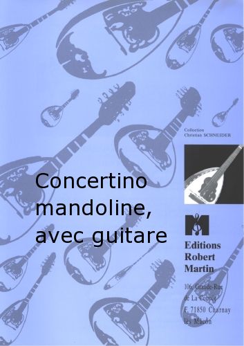 copertina Concertino Mandoline, Avec Guitare Editions Robert Martin