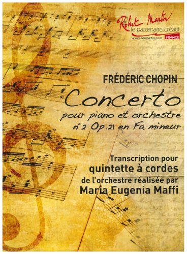 copertina Concerto En Fa Mineur No 2 Op 21 Piano + Quintette a Cordes Editions Robert Martin