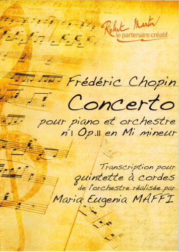 copertina Concerto En Mi Mineur No 1 Op II Piano + Quintette a Cordes Editions Robert Martin