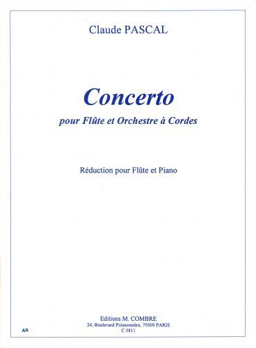 copertina Concerto pour flte Combre