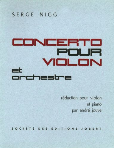 copertina Concerto pour violon Jobert