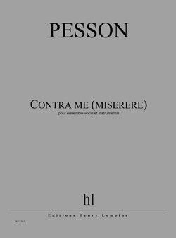 copertina Contra me (miserere) Editions Henry Lemoine