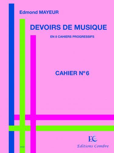 copertina Devoirs de musique cahier 6 Combre