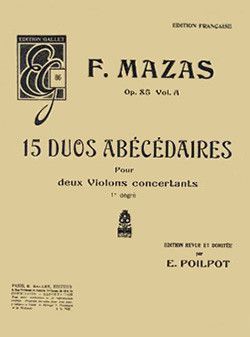 copertina Duos abcdaires (15) Op.85a Combre