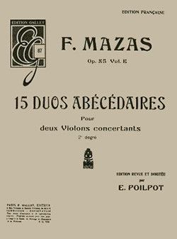 copertina Duos abcdaires (15) Op.85b Combre