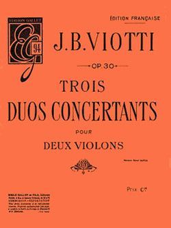 copertina Duos concertants (3) Op.30 Combre