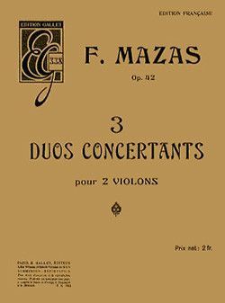 copertina Duos concertants (3) Op.42 Combre