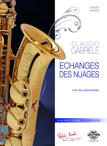 copertina ECHANGES DES NUAGES  pour DEUX SAXOPHONES IDENTIQUES Editions Robert Martin