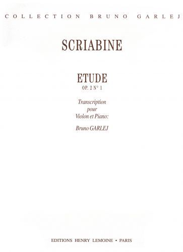 copertina Etude Op.2 n1 Editions Henry Lemoine