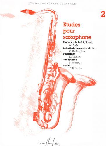 copertina Etudes pour saxophone Vol.2 Editions Henry Lemoine