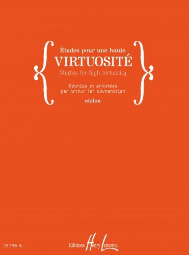 copertina Etudes pour une haute virtuosit - Studies for High Virtuosity Editions Henry Lemoine