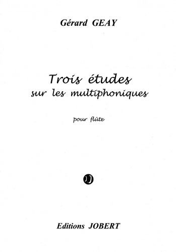 copertina Etudes sur les multiphoniques (3) Jobert