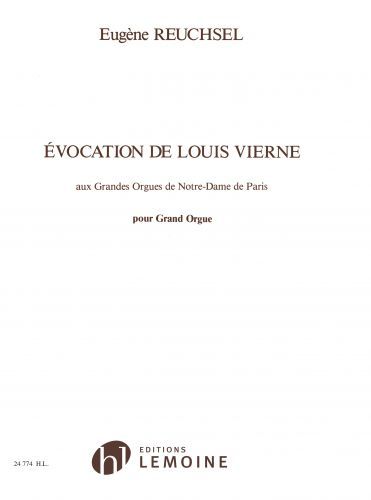 copertina Evocation de Louis Vierne Editions Henry Lemoine