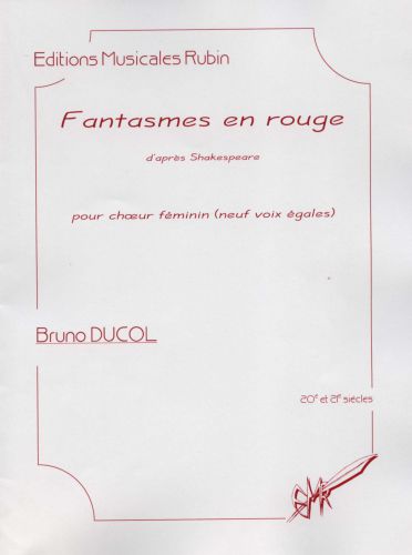 copertina Fantasmes en rouge pour chur fminin (neuf voix gales) Martin Musique