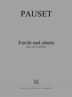 copertina Furcht und zittern Editions Henry Lemoine