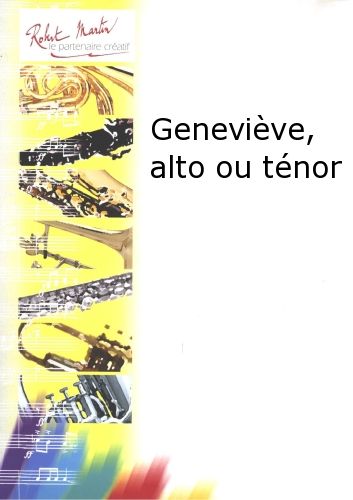 copertina Genevive, Alto ou Tnor Editions Robert Martin