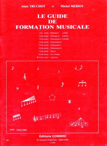 copertina Guide de formation musicale Vol.9 - suprieur Combre