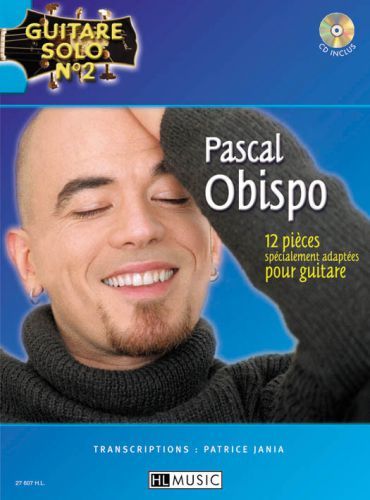 copertina Guitare solo n2 : Pascal Obispo Editions Henry Lemoine