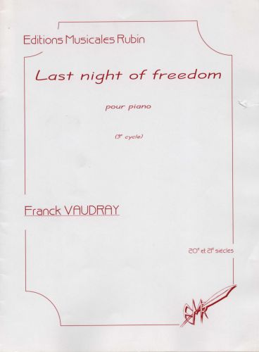 copertina Last night of freedom pour piano Martin Musique