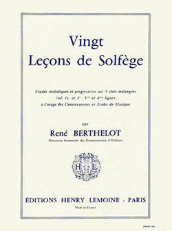 copertina Leons de solfge (20) en 5 cls sans accompagnement Editions Henry Lemoine