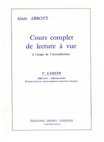 copertina Lecture  vue Vol.1 Editions Henry Lemoine