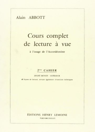 copertina Lecture  vue Vol.2 Editions Henry Lemoine