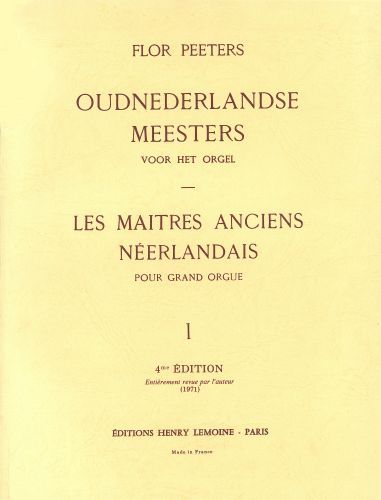 copertina Les Matres anciens nerlandais Vol.1 Editions Henry Lemoine