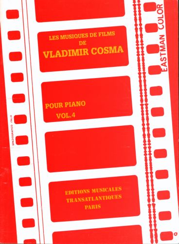 copertina LES MUSIQUES DE FILM DE VLADIMIR COSMA VLADIMIR VOL4 PIANO Editions Robert Martin