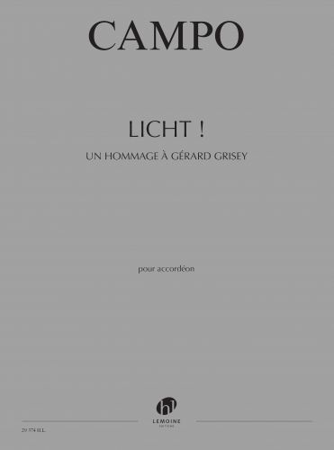 copertina Licht ! Un hommage  Grard Grisey Editions Henry Lemoine