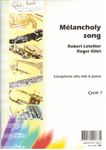 copertina Melancholy Song, Alto Editions Robert Martin