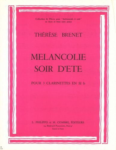 copertina Mlancolie - Soir d't Combre