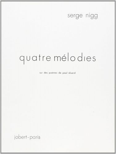 copertina Mlodies sur des pomes de Paul Eluard (4) Jobert