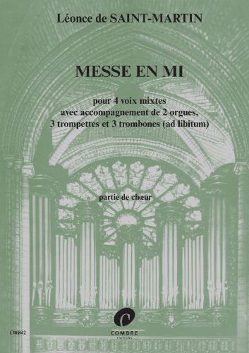 copertina Messe en Mi Op.13 Combre