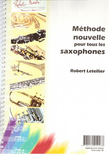 copertina Mthode Nouvelle Pour Tous les Saxophones, Avec Tablature Editions Robert Martin