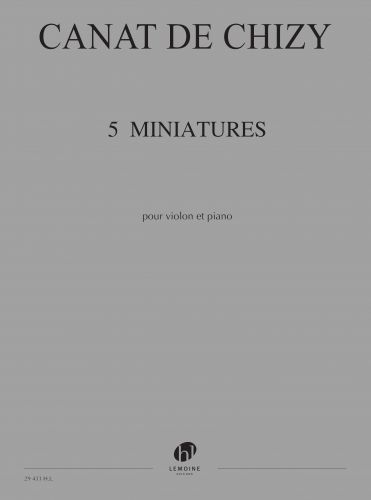 copertina Miniatures (5) Editions Henry Lemoine