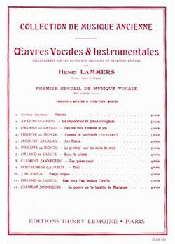 copertina Oeuvres vocales et instrumentales Editions Henry Lemoine