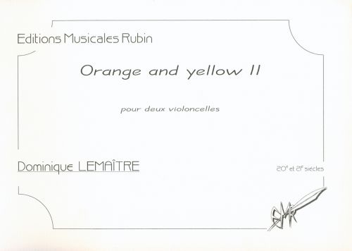 copertina Orange and yellow II pour deux violoncelles Martin Musique