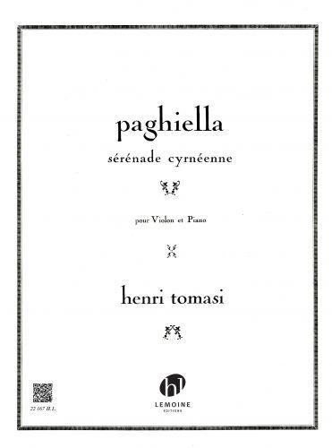 copertina Paghiella, srnade cyrnenne Editions Henry Lemoine